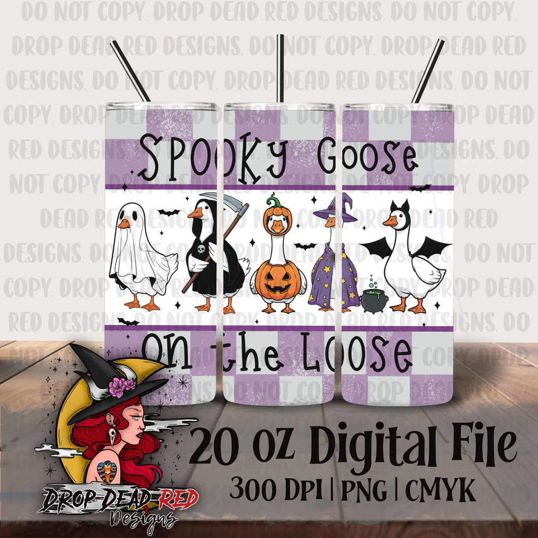 Spooky Goose 20oz Tumbler Wrap - Digital File