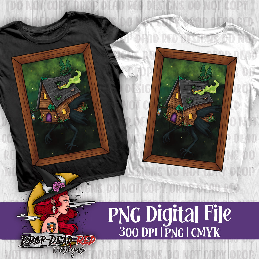 Haunted Baba Yaga House Gallery Frame - Digital File