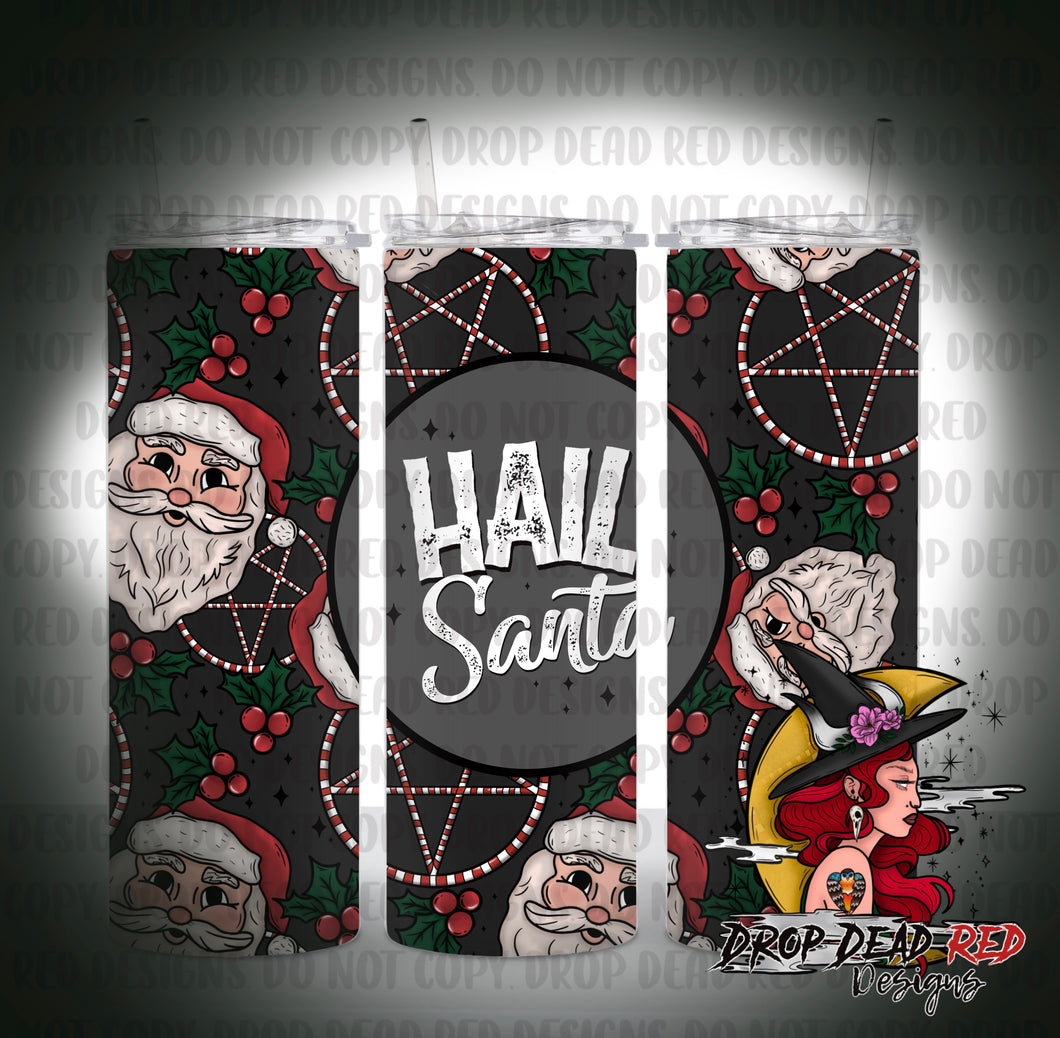 Hail Santa - Grey - Tumbler Digital File