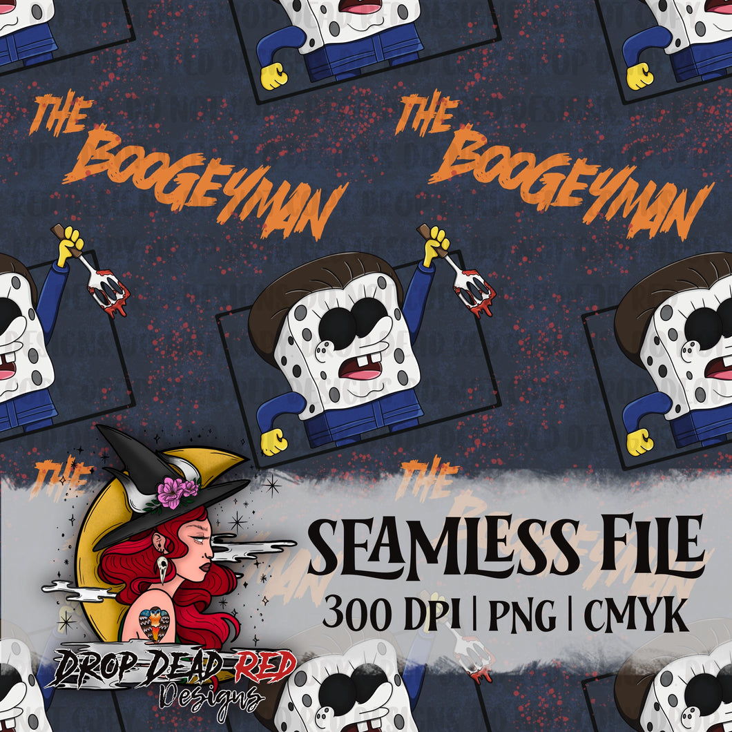 Boogeyman Sponge Horror Sponge Seamless - Digital File