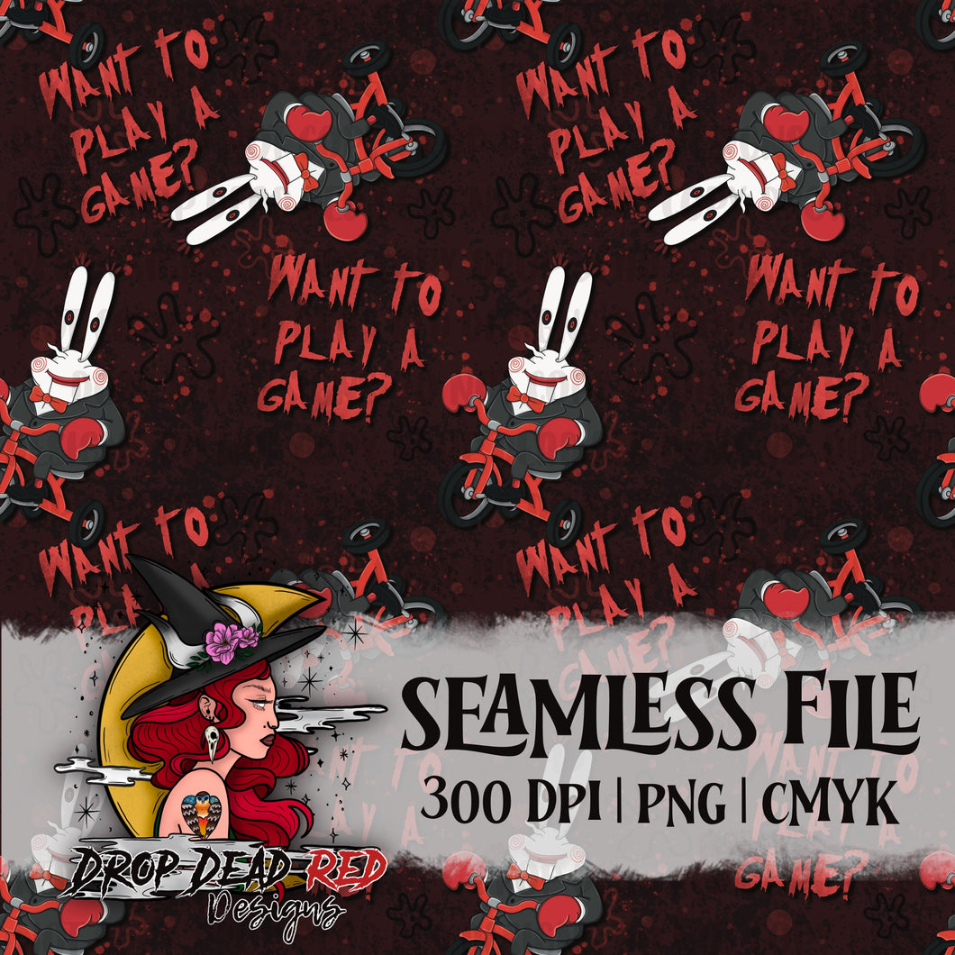 Play a Game Horror Sponge Seamless - Digital File