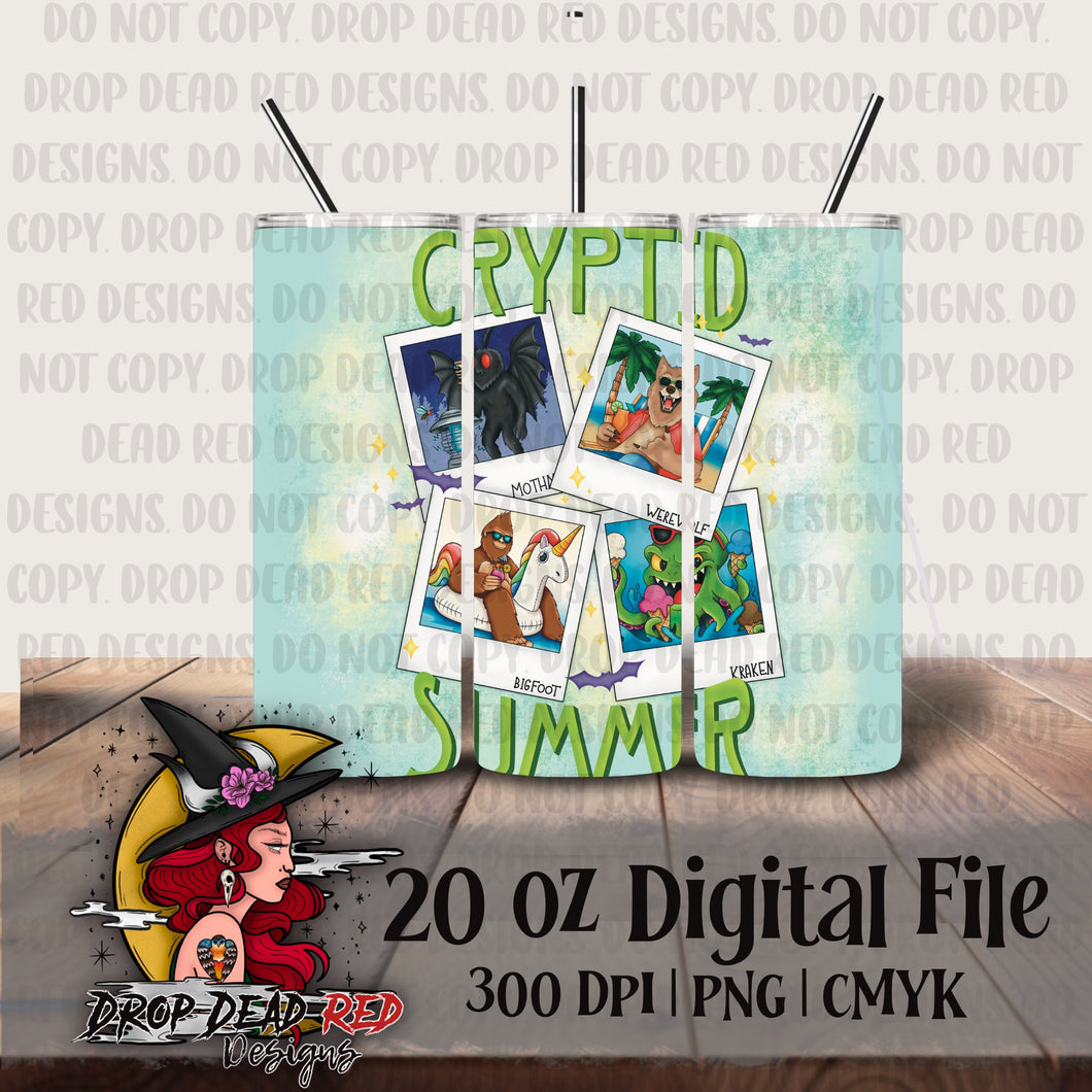 Cryptid Summer 20oz Tumbler Wrap - Digital File