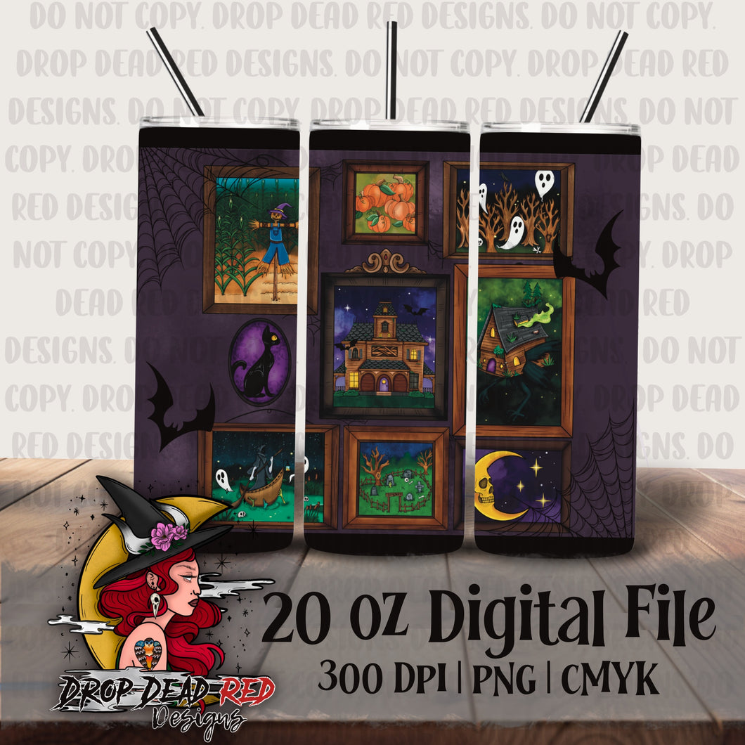 Haunted Gallery 20oz Tumbler Wrap - Digital File