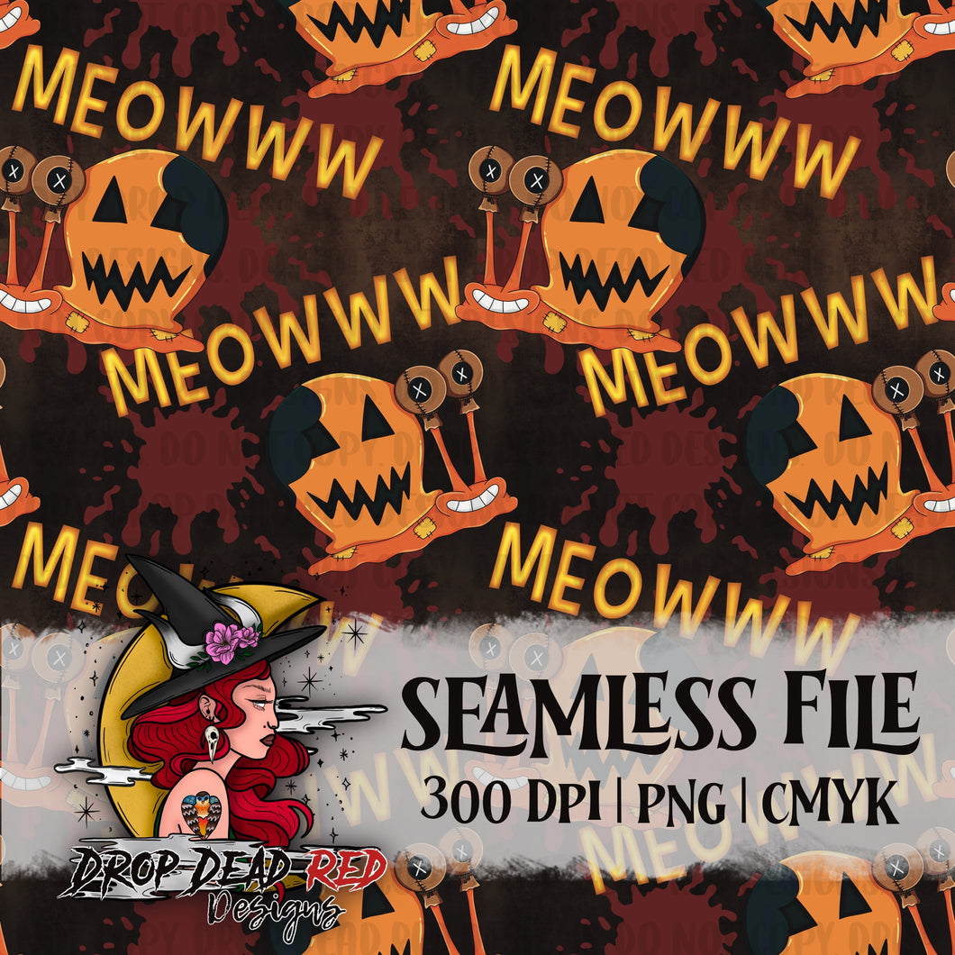 Meowww Horror Sponge Seamless - Digital File