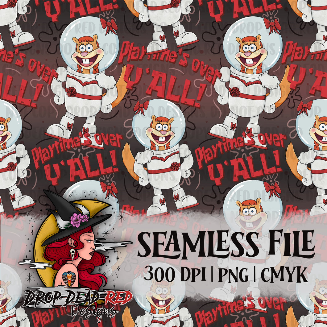 Playtimes Over Horror Sponge Seamless - Digital File