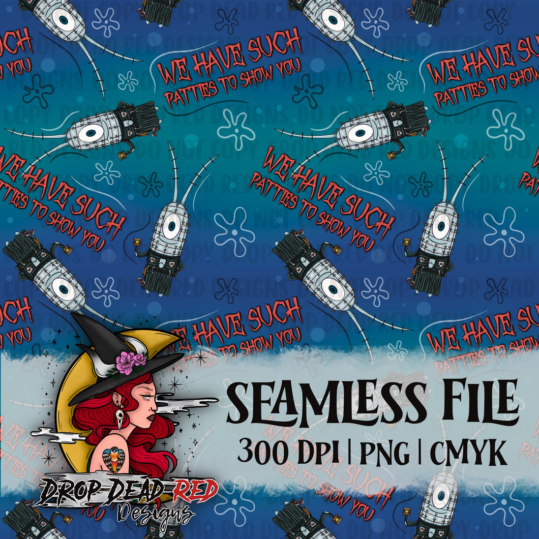 Such patties to show you Horror Sponge Seamless - Digital File