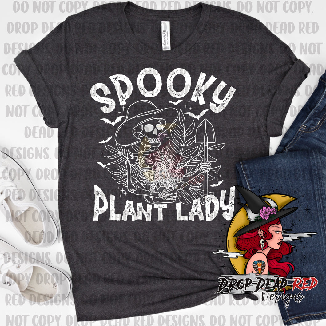 Spooky Plant Lady - White - Digital File