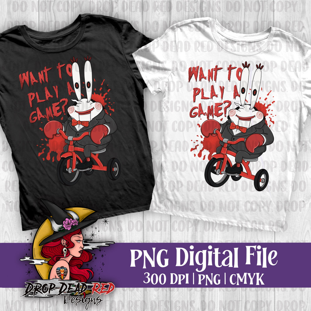 Play a Game Horror Sponge - Digital File