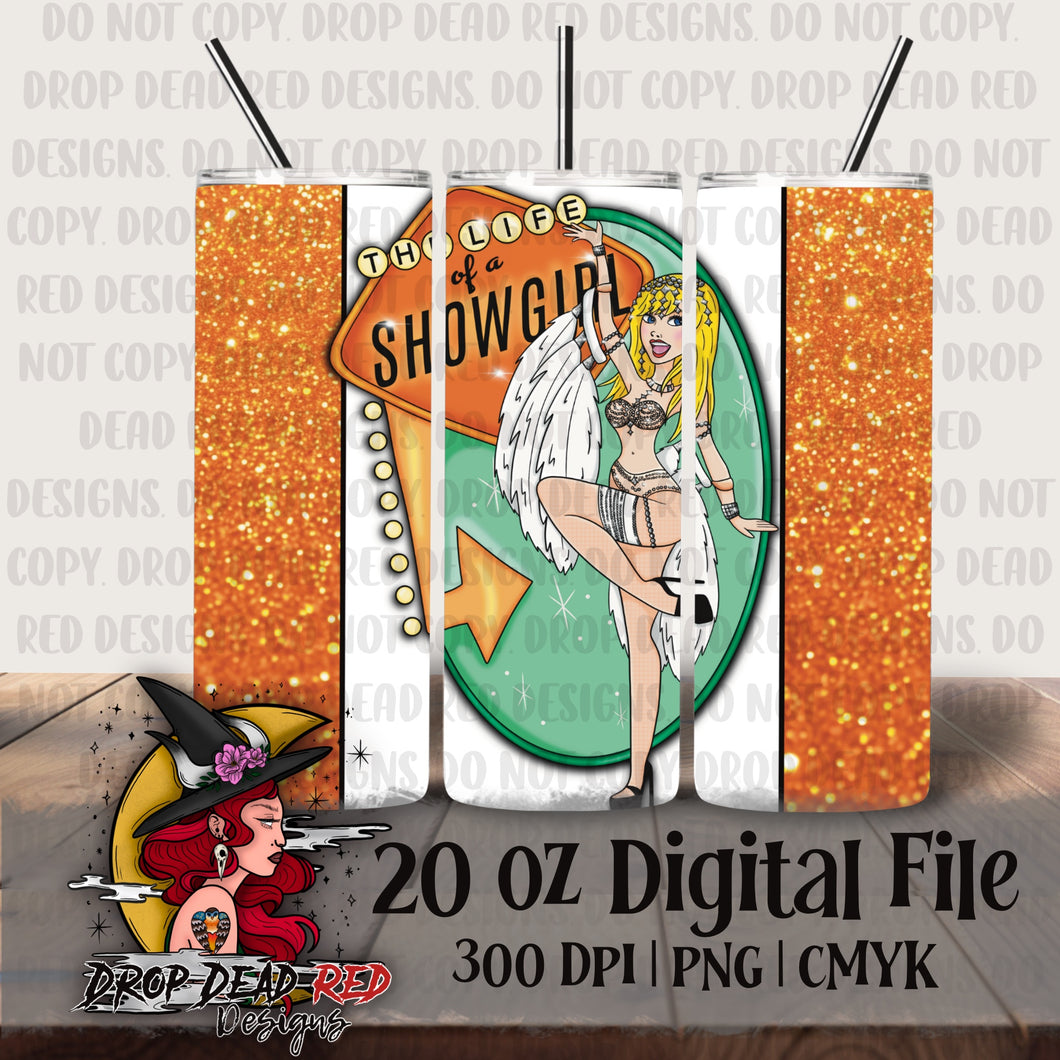 Showgirl 20ozTumbler Wrap - Digital File