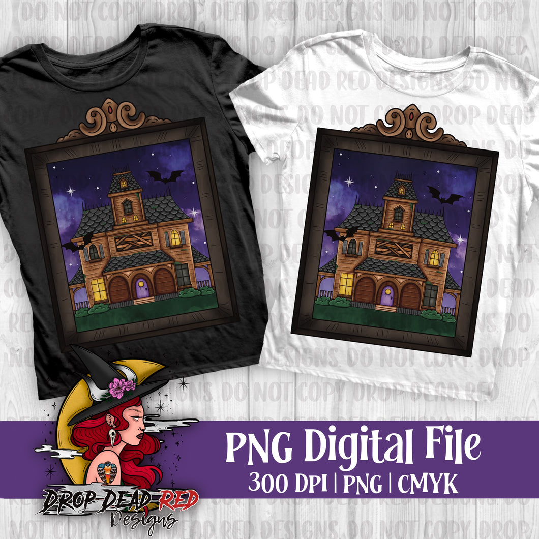 Haunted House Gallery Frame - Digital File