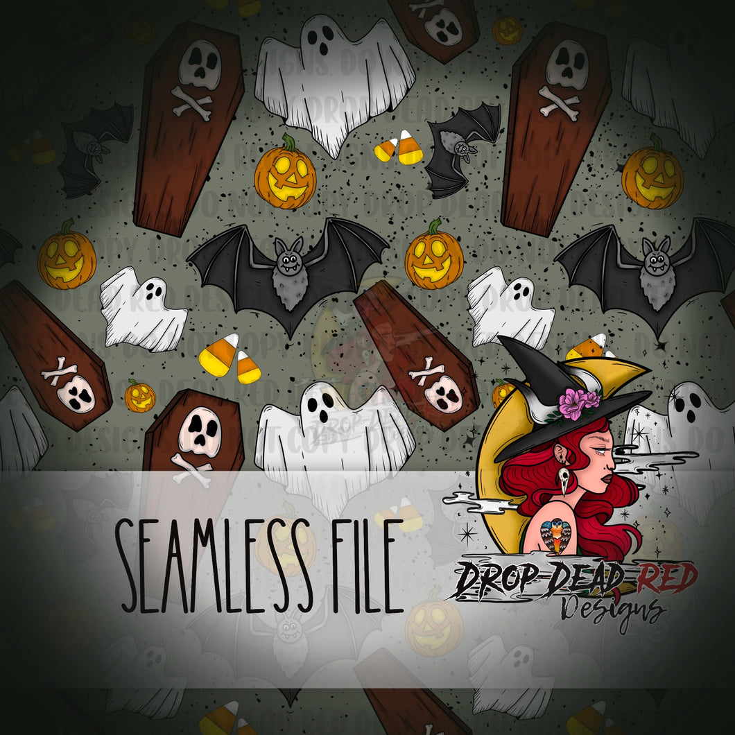 Spooky Favorite Things - Seamless Digital File