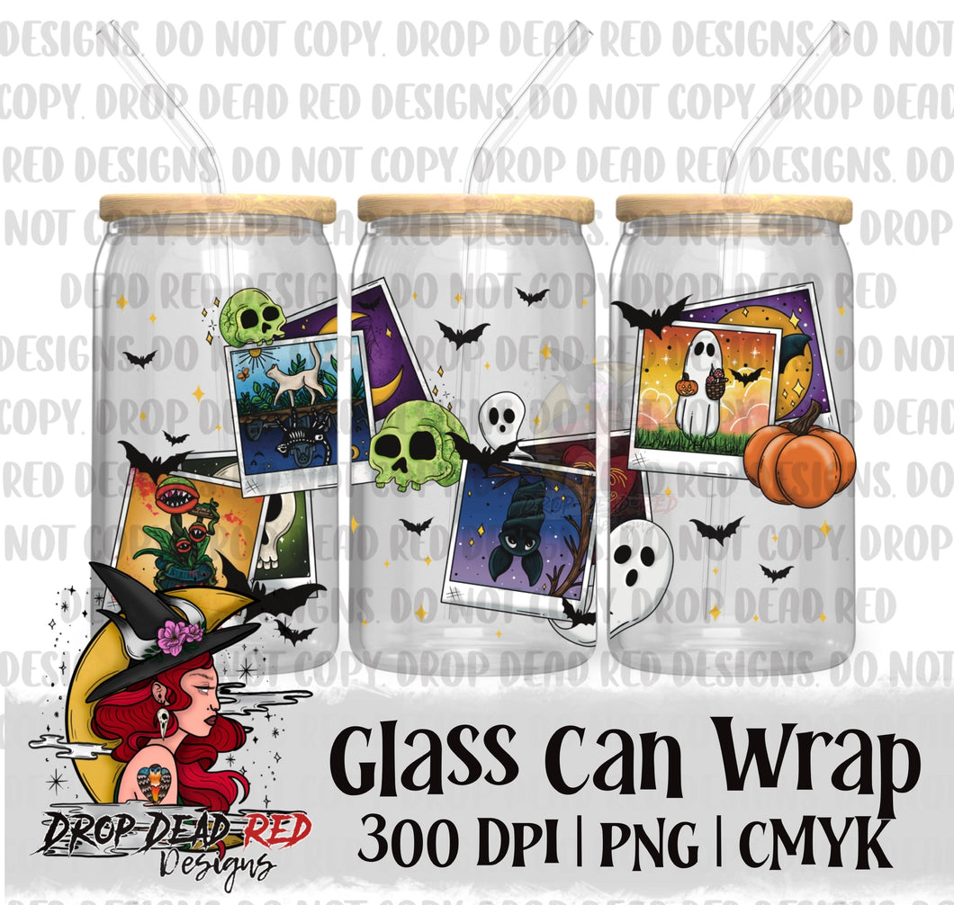 Halloween Polaroid - Glass Can Digital File