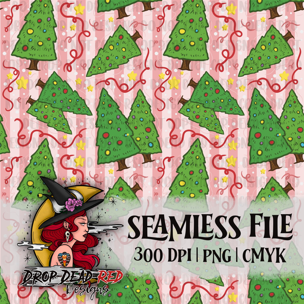 Take Me to the Christmas Tree Farm - Seamless Digital File