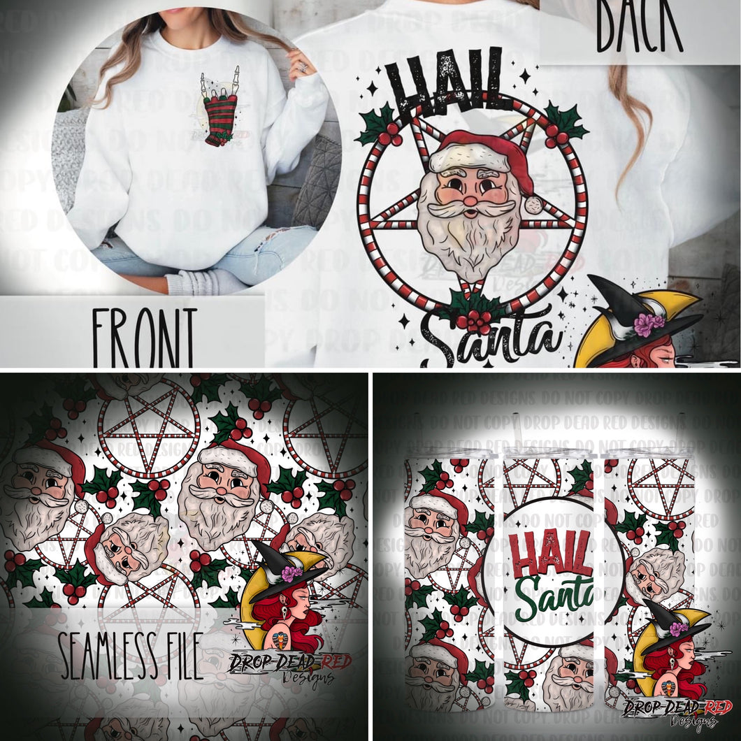 Hail Santa - White Bundle - Digital File
