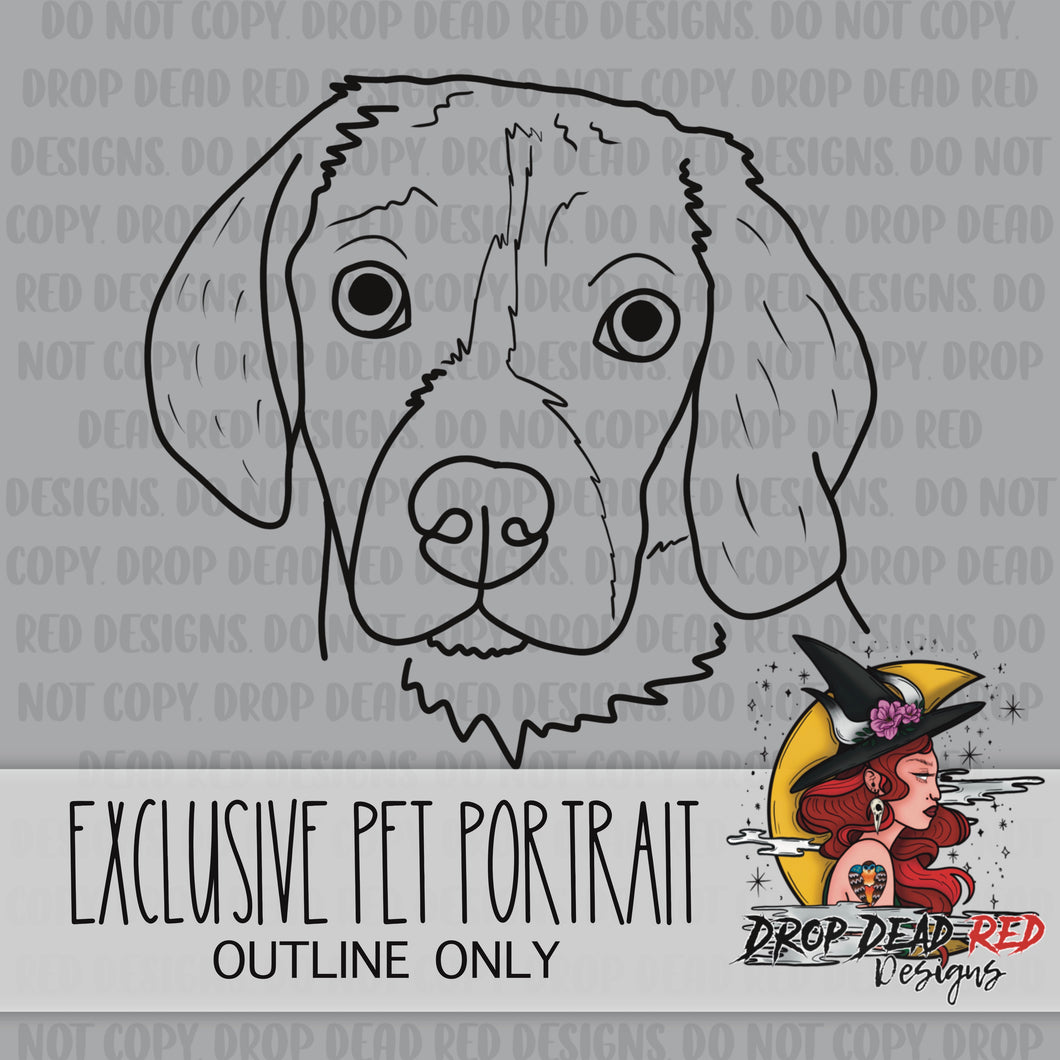 Exclusive Pet Portrait - Outline - Digital File