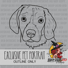Load image into Gallery viewer, Exclusive Pet Portrait - Outline - Digital File
