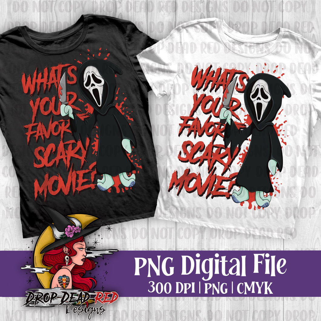 Favorite Scary Movie Horror Sponge - Digital File