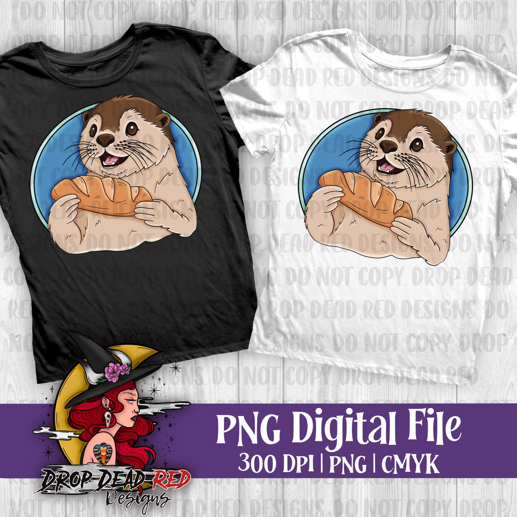 Otter & Bread without Text - Digital File
